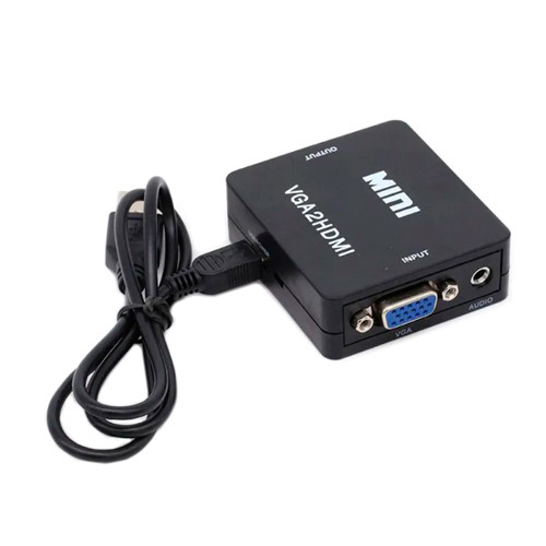Конвертер VGA - HDMI, відео, аудіо, 1080p, чорний Вінниця - фото 3