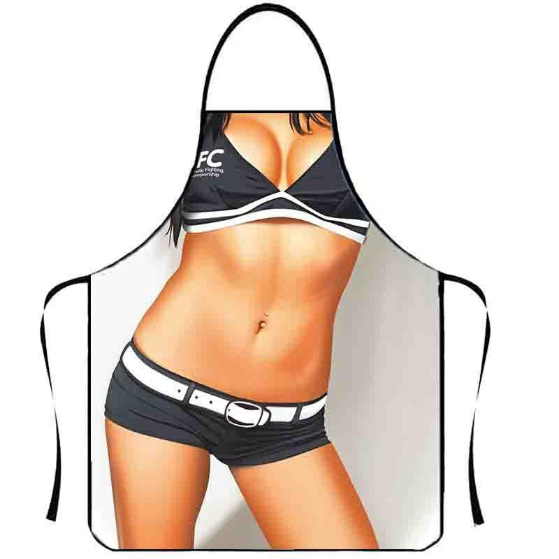 Фартук с приколом Девушка в спортивном купальнике 75 на 60 см разноцветный Киев - изображение 1