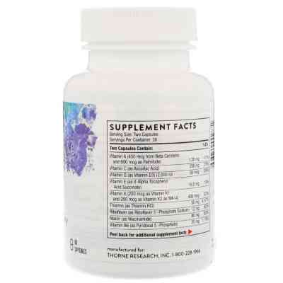 Вітамін Thorne Research Базові Живильні Речовини, Basic Nutrients 2 / Day, 60 капсул (THR-00684) Вінниця
