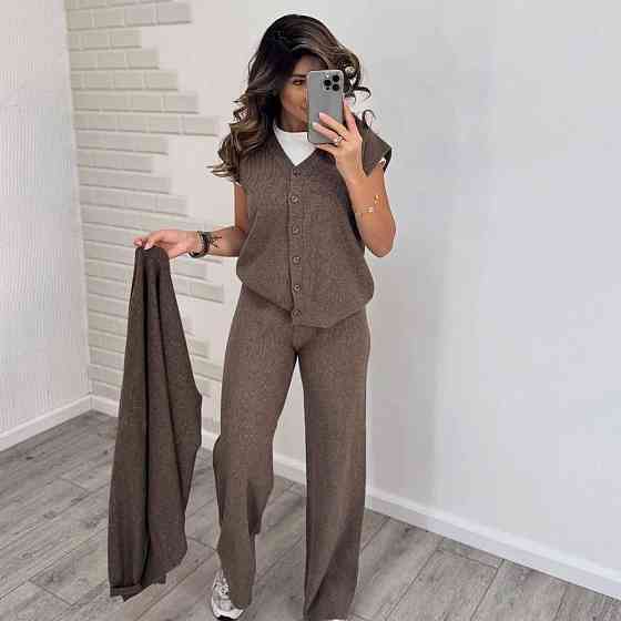 Женский деловой костюм из ангоры-рубчик Одесса