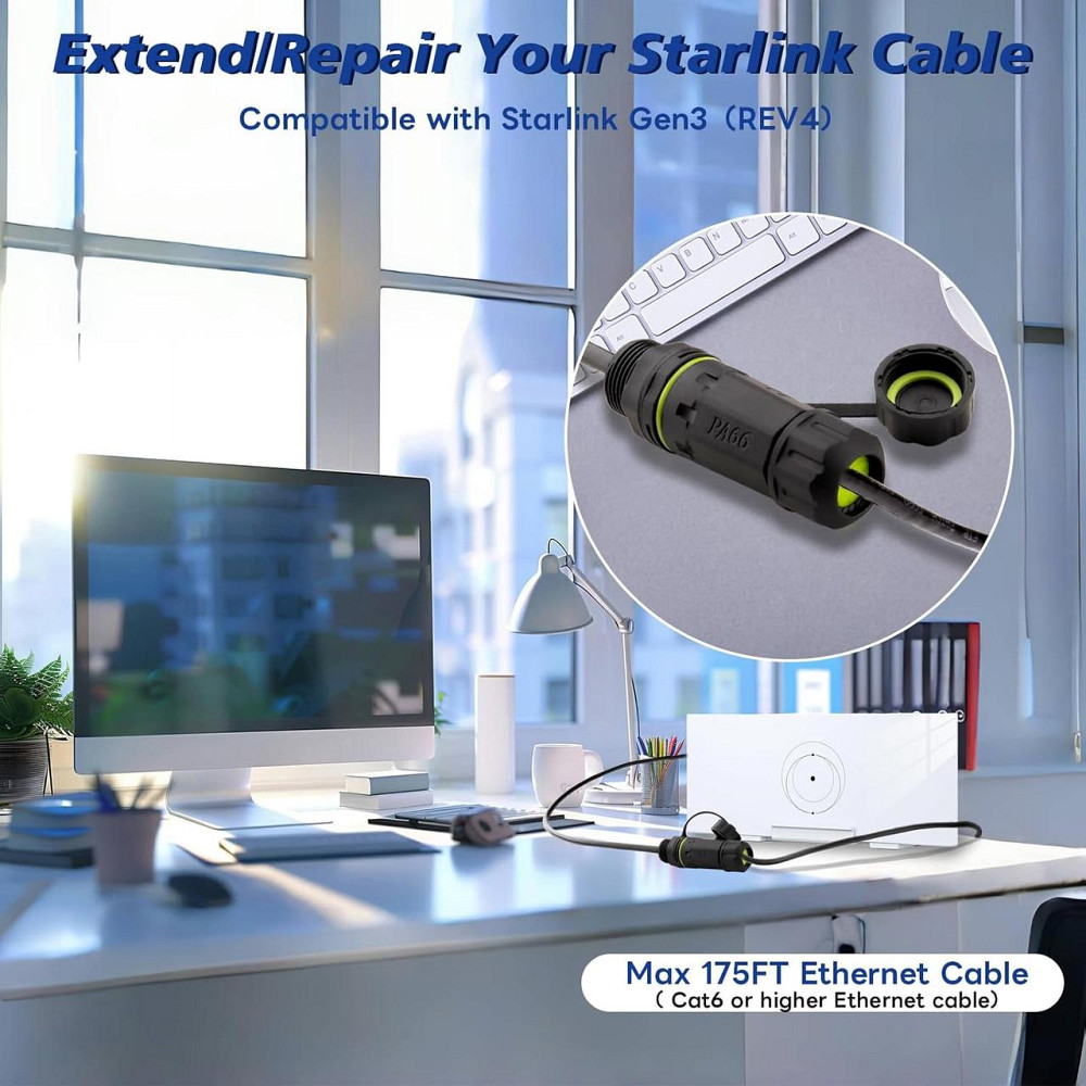 Удлинитель Starlink Gen3/Mini до 50м по витой паре Cat6 Киев - изображение 6