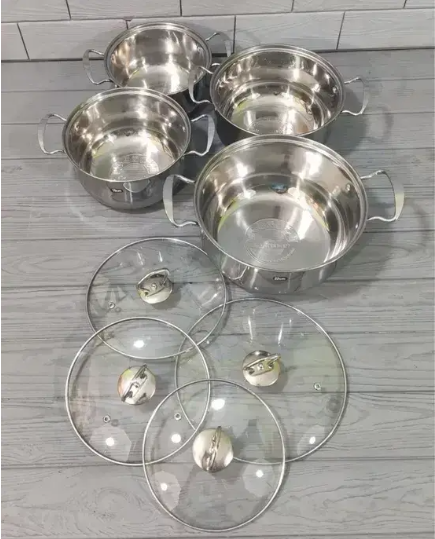 Набор кастрюль  из нержавеющей стали UNIQUE UN-5072 8 предметов Одесса - изображение 2