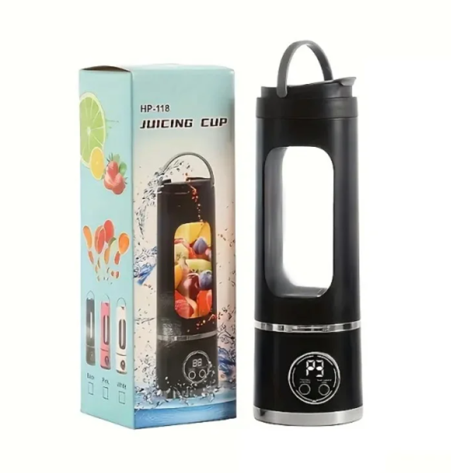 Портативний блендер 450 мл: 3 швидкості, USB-зарядка, 10 лез – свіжі смузі будь-де Одеса - фото 2