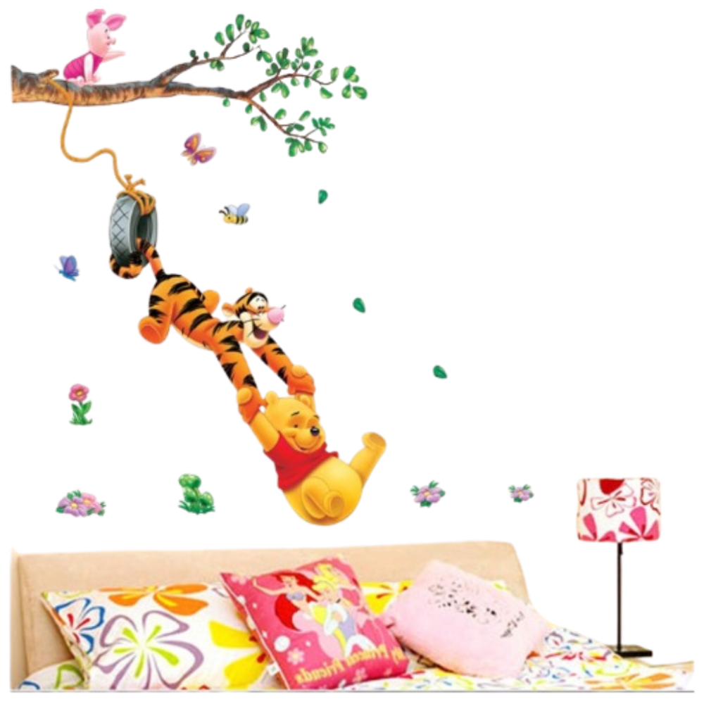 Наклейка вінілова шпалери "Вінні Пух і його друзі", наклейка для дитячої кімнати 2 полотна по 30х90 см Кам'янець-Подільський - фото 2