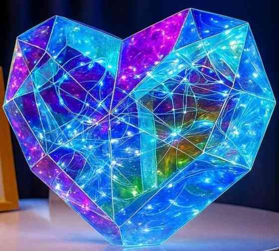 Фігурка Лед лампа Нічник Голографічна лампа Сердце Ведмедик. Харьков