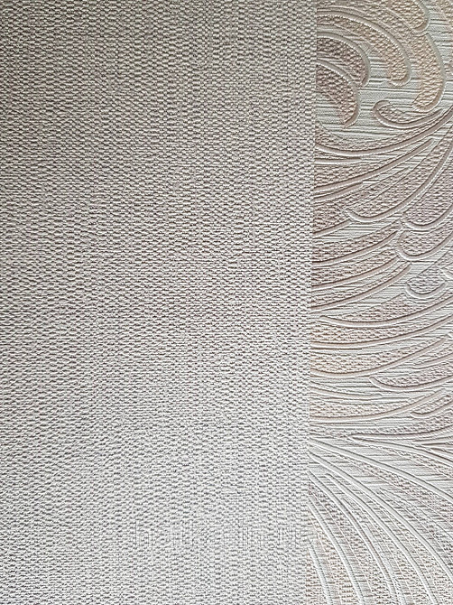 Шпалери метрові вінілові на флізелін Grandeco Poem однотонні структурні під тканина льон світло-бузкові Київ - фото 1