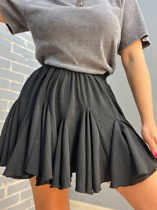 Спідниця жіноча Fardi 286 пишна волани коротка one size, чорний, one size Київ - фото 5