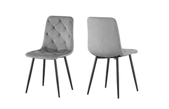 Стілець Трасті, чорний/ велюр сірий Киев