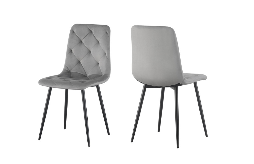 Стілець Трасті, чорний/ велюр сірий Киев - изображение 1