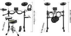 Ударна установка  Elektroniczny zestaw perkusyjny, 15 zestawów perkusyjnych, ponad 150 dźwięków, regulowany werbel, 8-calowy Київ