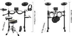 Ударная установка  Elektroniczny zestaw perkusyjny, 15 zestawów perkusyjnych, ponad 150 dźwięków, regulowany Киев - изображение 1