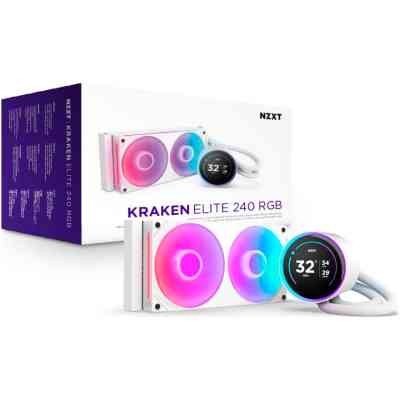 Система жидкостного охлаждения NZXT Kraken Elite RGB 240mm AIO (RL-KR24E-W2) Винница