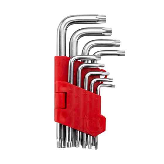 Набір ключів Г-подібних TORX, 9 шт., Т10-Т50, Cr-V Львів