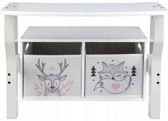 Дитяча парта 2 в 1: лава з ящиками для іграшок та книг Livarno Home. Харків