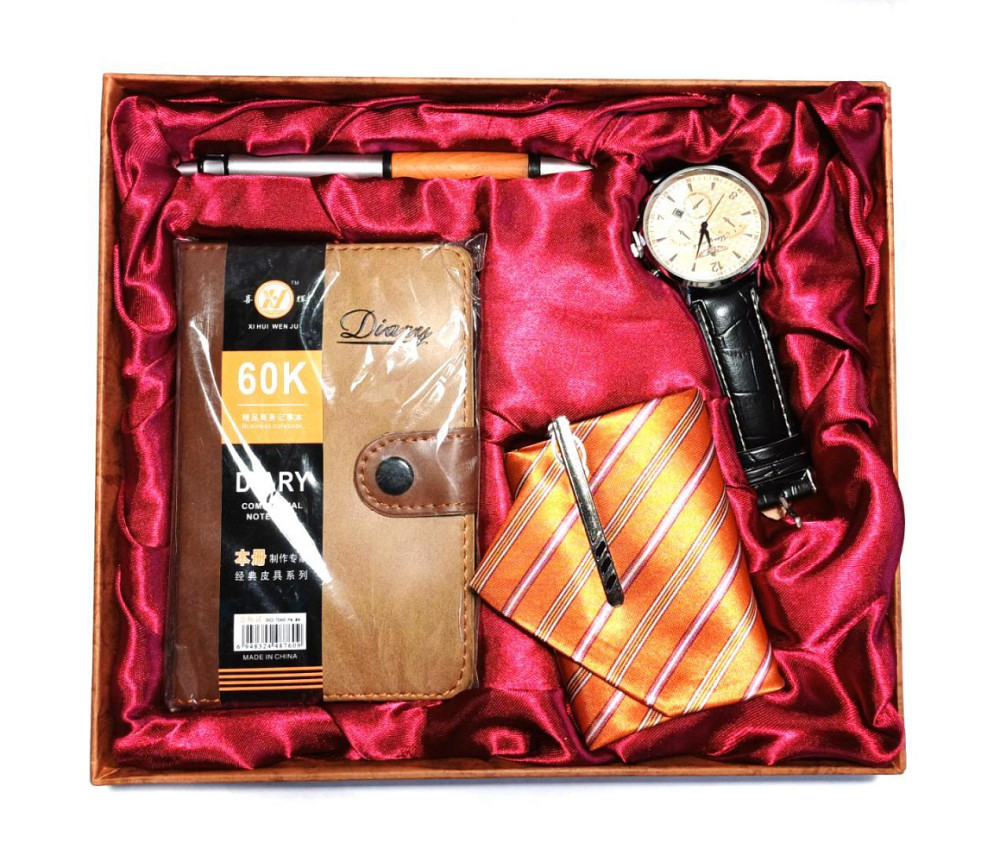 Подарочный набор галстук мужской, блокнот, ручка, часы Киев - изображение 2