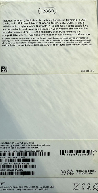 Айфон iPhone 11/ 128Gb. Black. Ідеал! Київ - фото 1