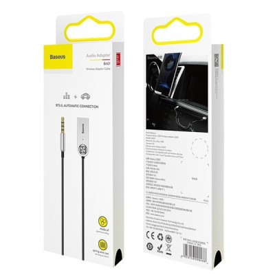 FM модулятор Baseus Bluetooth Audio Adapter AUX/USB with mic (CABA01-01) Black (CABA01-01) Винница - изображение 1