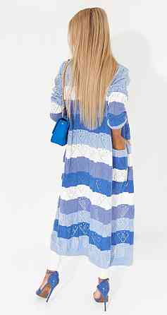 Ажурний кардиган із кишенями в смужку (42-46) Київ