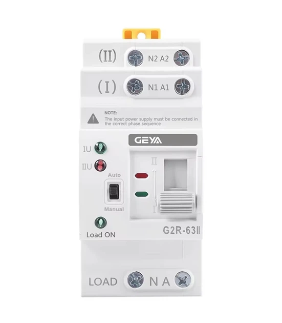 Автомат введення резерву АВР GEYA G2R-63 63A однофазний на Din-рейку + Din-рейка Вінниця - фото 2
