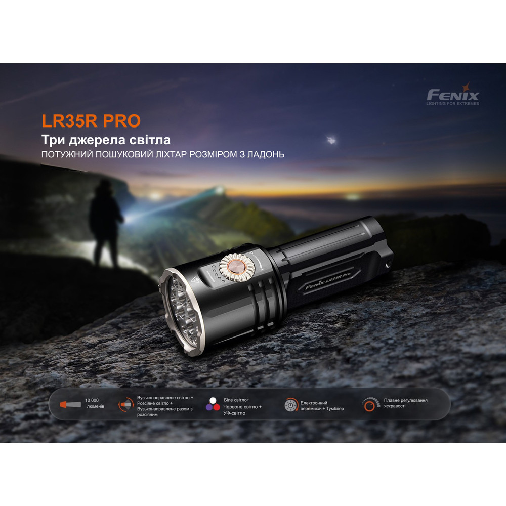 Ліхтар пошуковий ручний Fenix LR35R PRO Вінниця - фото 7