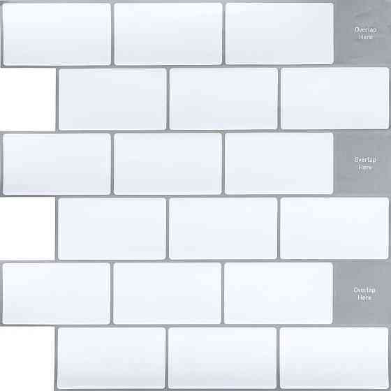 Самоклеюча поліуретанова плитка біла цегла 305х305х1мм (D) SW-00001193 Київ