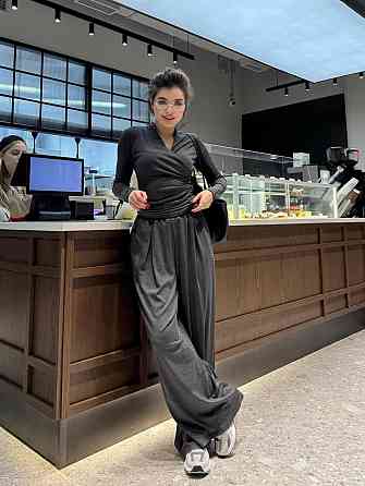 Женский стильный повседневный комплект двойка ангора Графит, 46/48 Одесса