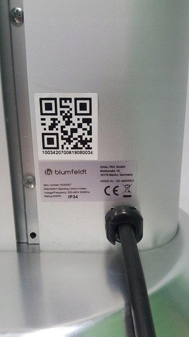 УЦІНКА! Настільний обігрівач Blumfeld H2316 2000Вт з Німеччини Дніпро - фото 6