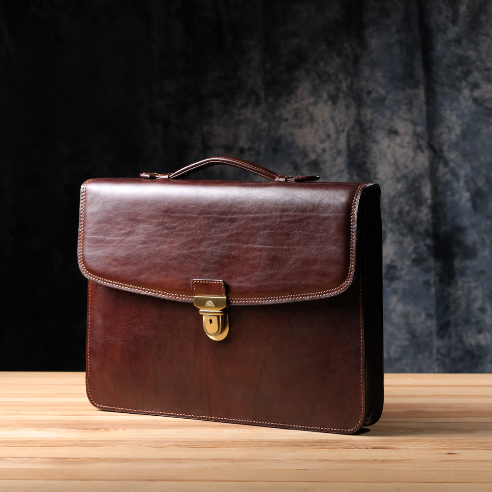 Чоловічий портфель з натуральної шкіри Tony Perotti 20896_1 (8091 moro) Коричневий Київ - фото 9