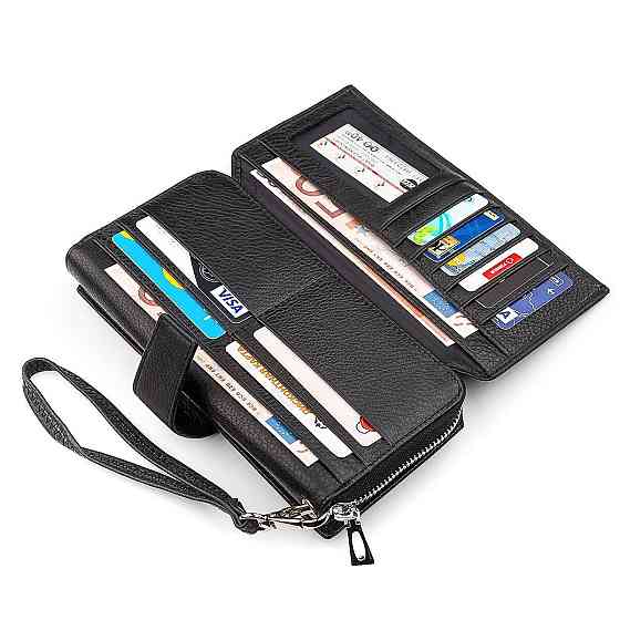 Чоловічий гаманець ST Leather 18453 (ST128) стильний Чорний Київ