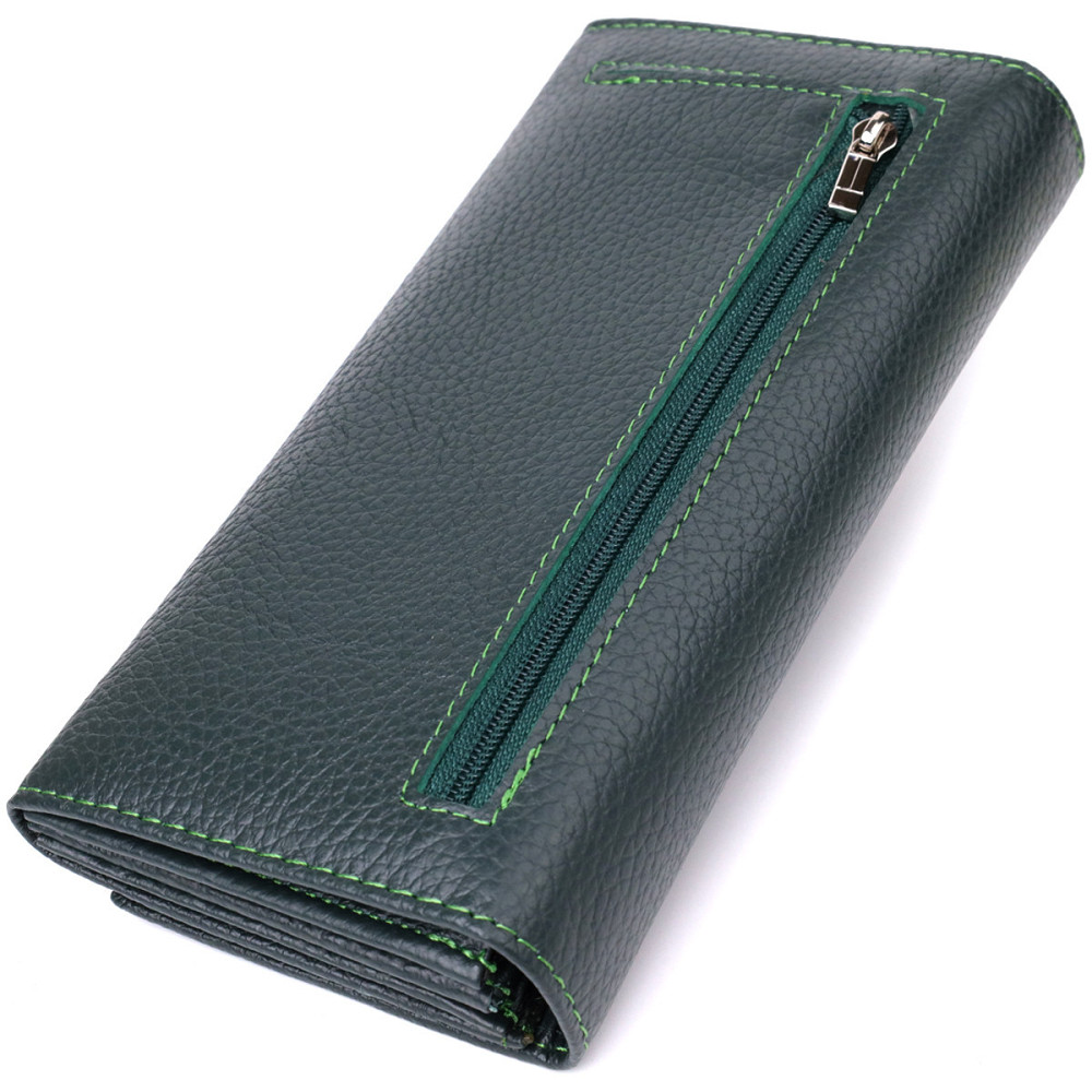Жіночий шкіряний гаманець, зелений (ST Leather) Київ - фото 13