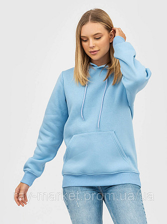 Набір жіночий худі утеплене 2шт RAY BASIC Білий/Блакитний (U0401W-White-Sky Blue) M Київ - фото 2