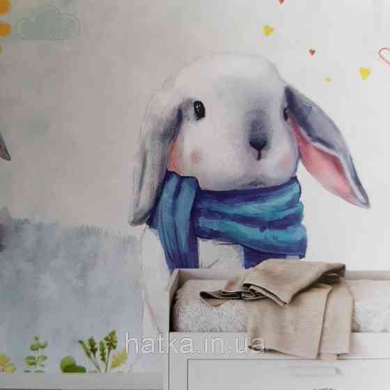 Шпалери вінілові на флізелін дитячі тварини птахи, метелики рослини Київ