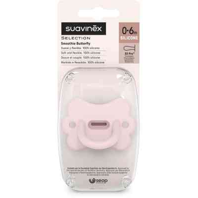 Пустушка Suavinex Colour Essence фізіологічна у формі метелика, 0-6 місяців, рожева (308911) Вінниця