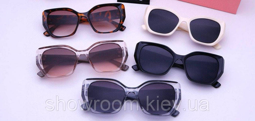 Женские солнцезащитные брендовые очки Miu 3101 grey Киев - изображение 2