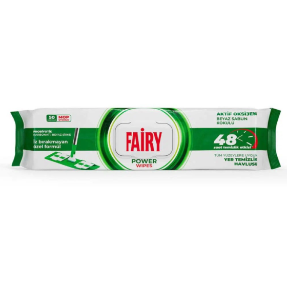 Серветки вологі для прибирання підлоги Fairy Power з ароматом білого мила 50 шт Львів