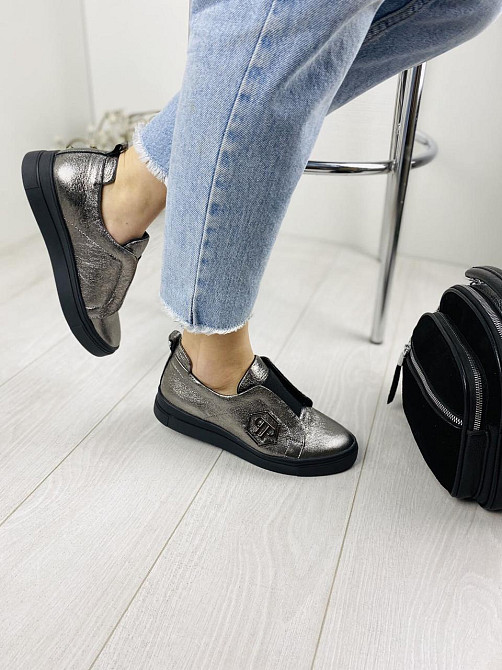 SOTHBY'S Сліпони жіночі Sothby 's C-538 срібло (весна-осінь, шкіра натуральна) (3374)38р. Коломыя - изображение 7