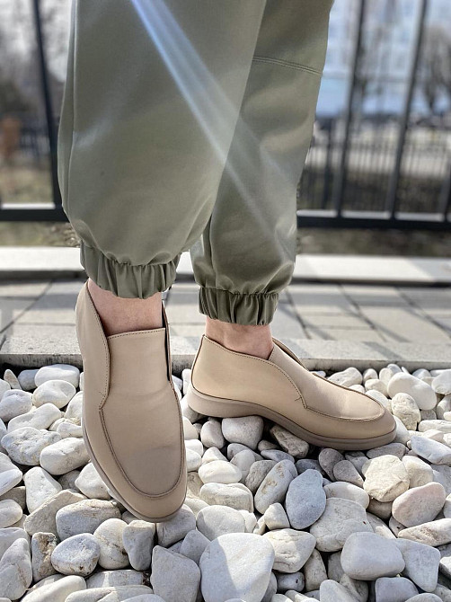 Черевики жіночі RONE бежеві натуральна шкіра висота 8см розмір 39 (4326) Коломыя - изображение 3