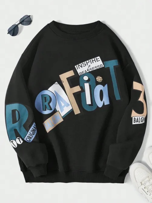 Світшот чорний чоловічий з принтом 2711524653 розмір 46 Дніпро - фото 3