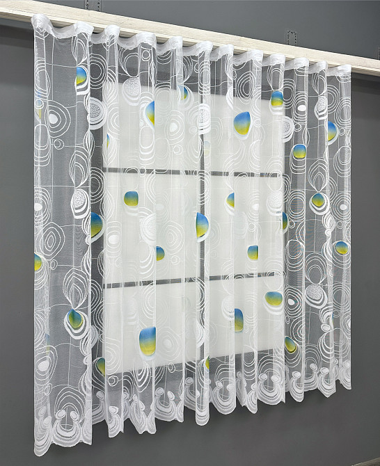 Тюль жаккард VR-Textil № 1900т Арка на кухню цвет белый 300х150 см (53-0109) Киев - изображение 1