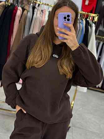 Женский теплый прогулочный костюм двойка: кофта и штаны турецкий флис Шоколад, 42/44 Одесса