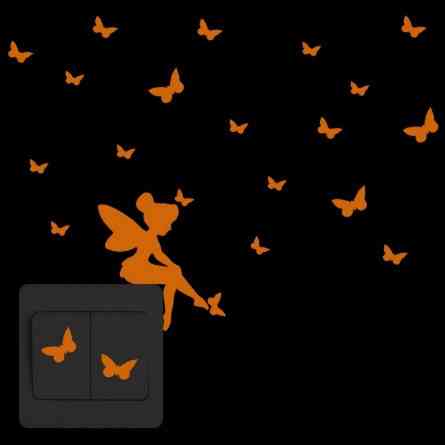 Люминесцентная оранжевая наклейка 