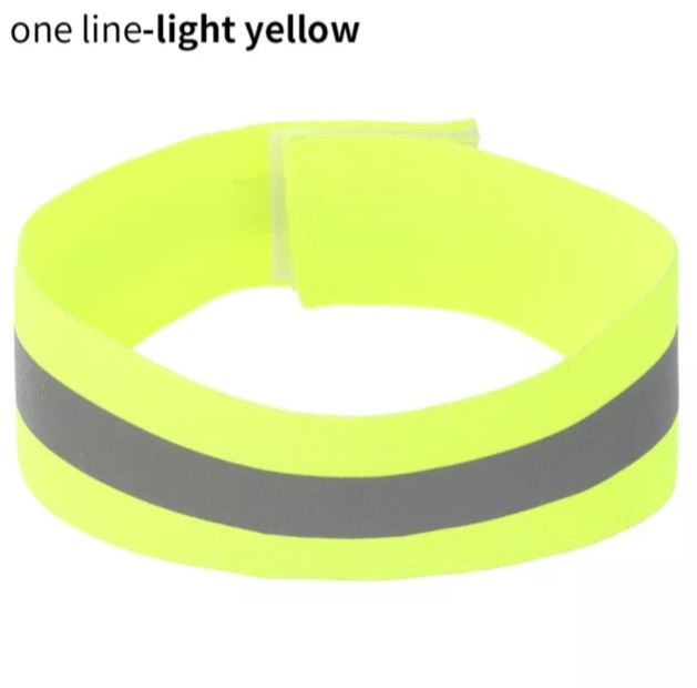 Світловідбиваючий браслет 4 см на 35 см салатовий Київ - фото 1