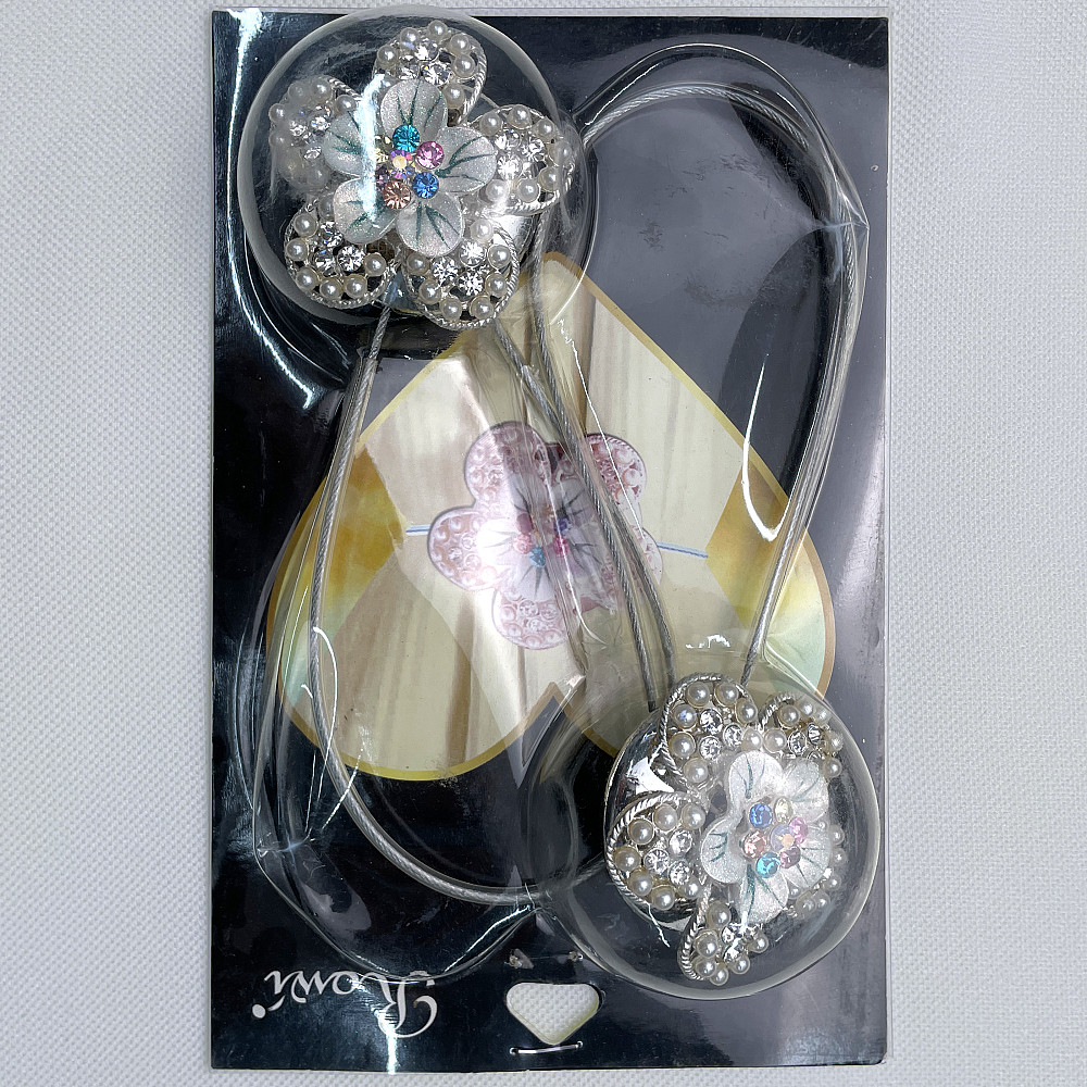 Магніти для штор та гардин "Flowers" набір 2 шт Різнокольоровий (81-237) Київ - фото 8