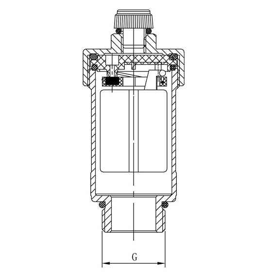 Повітровідвідник автоматичний прямий 1/2" KOER KR.1245 (KR3117) Київ
