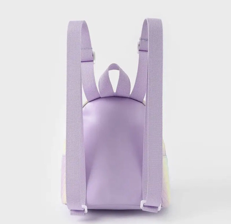 Маленький жіночий рюкзак, сумочка для дівчат, райдужна, різнокольорова,  розмір 19*10,5*18,5 см, 2 кишені зовні Київ - фото 5