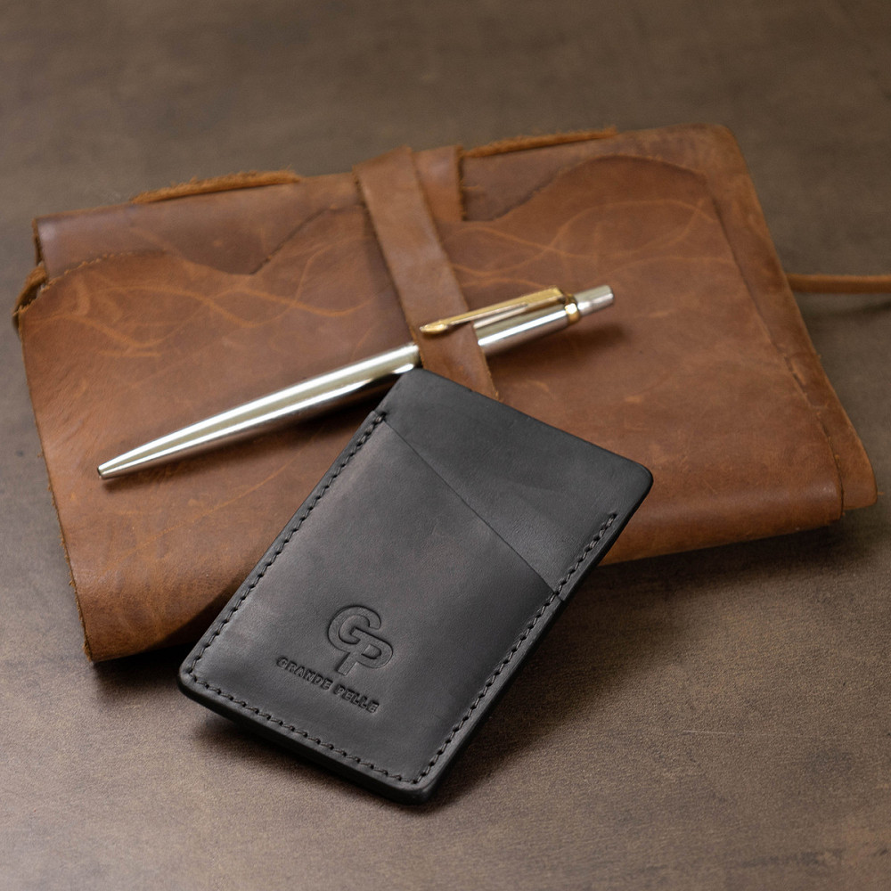 Кожний маленький картхолдер GRANDE PELLE 11529 Чорний Київ - фото 10