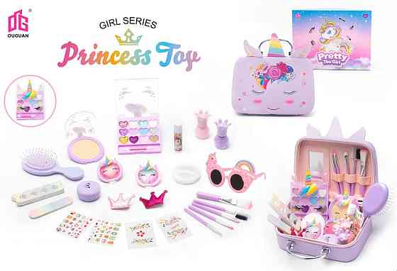 Набор детской косметики Princess Toy 25 предмета в чемодане с  єдинорогом фиолетовий Киев