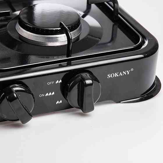 Газова плита настільна Sokany чорна 4 конфорки кемпінгова SK-6004-Black Коломия