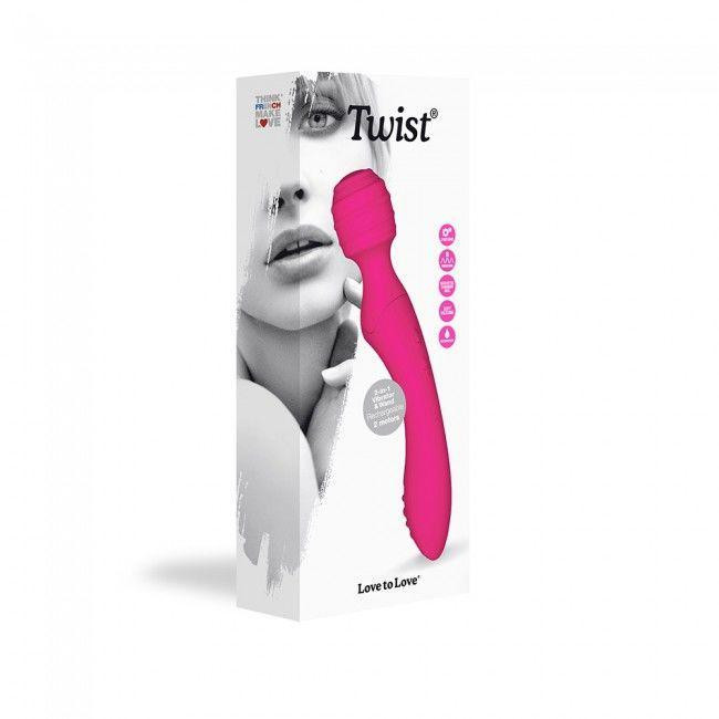 Вібромасажер 2в1 Love To Love TWIST Rose, 2 мотори, стимулювальний рельєф, водостійкий Sex Aura Київ - фото 3