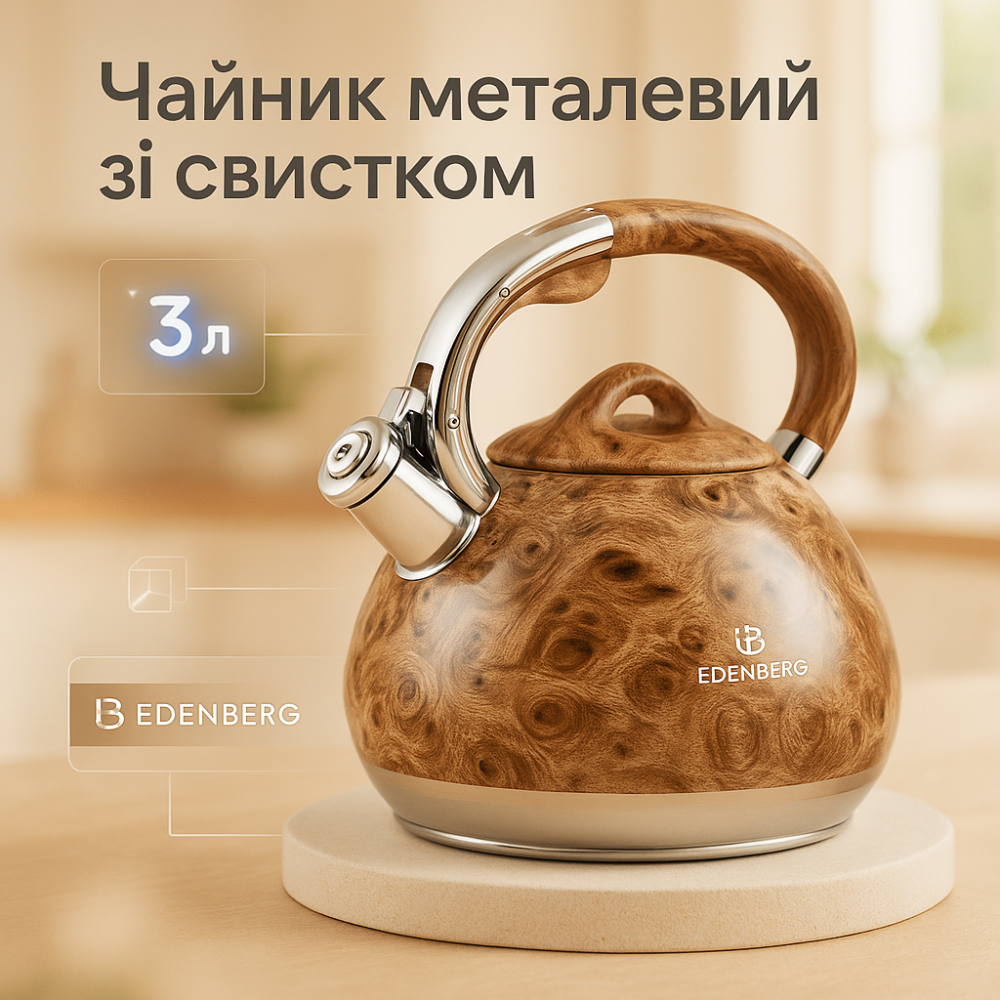 Чайник со свистком для электрической плиты, Нержавеющие чайники со свистком Обычный чайник EL-18 Львов - изображение 10